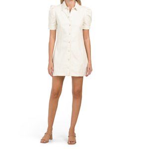 BLANK NYC ecru Denim Button Down Dress